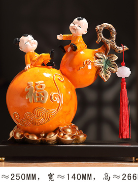 客厅福字葫芦摆件新中式桌面玄关电视柜酒柜装饰品乔迁.新居工艺