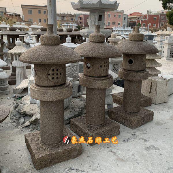 石雕灯户外仿古园林景观灯庭院石灯笼石柱灯花园装饰石头灯摆件