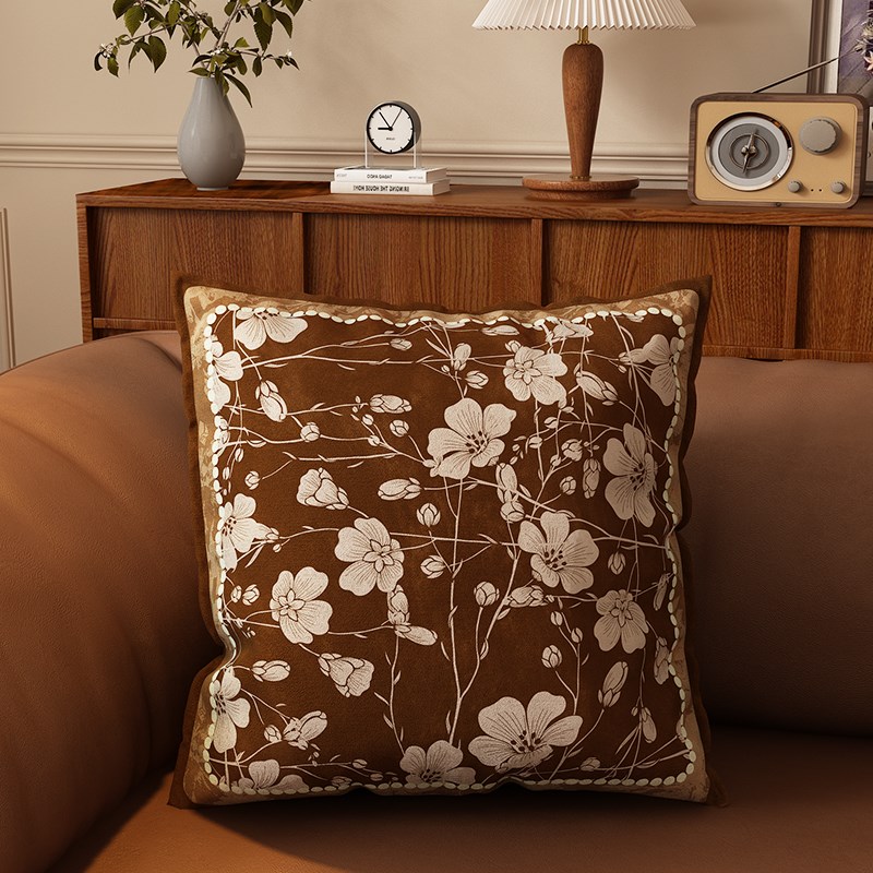 美拉德沙发抱枕芯中古风车载v客厅腰靠垫腰枕靠背垫靠枕套含芯床