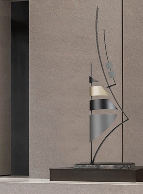 一帆风顺帆船摆件现代客厅玄关酒B柜办公室桌面装饰品样板房售楼