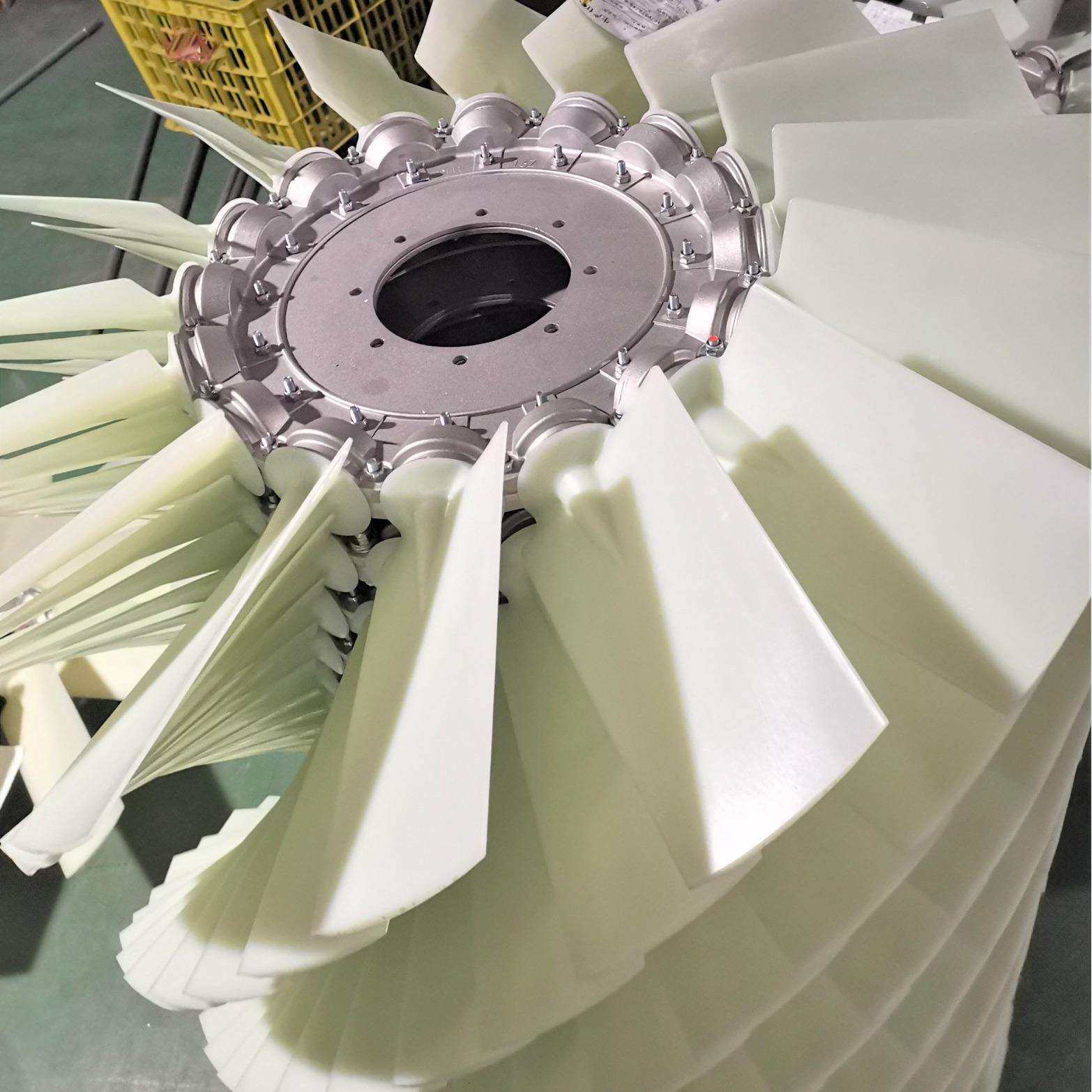 机翼型降噪柴油发动机冷却防爆风扇降温轴流铝合金AL尼龙PAG风叶