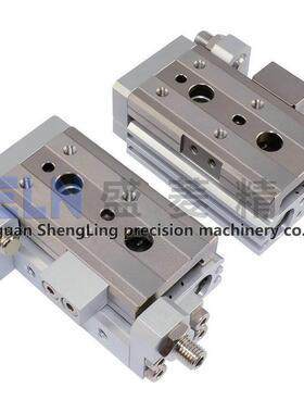 厂家直销 气动直线滚柱导轨精密可调节行程MXQ16-125AS滑台气缸