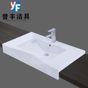 微晶石人造石一体盆可丽耐亚克力台盆卫生间浴室柜洗脸洗手池水槽