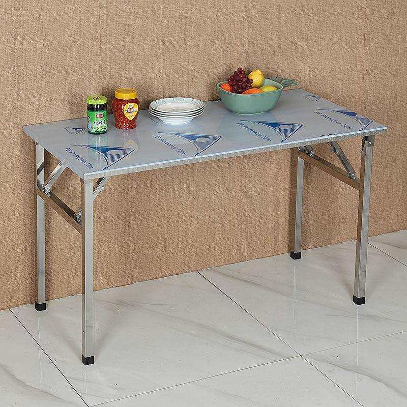 不锈钢折叠工作台家用厨房饭桌夜市地推摆摊桌子便携户外桌操作台