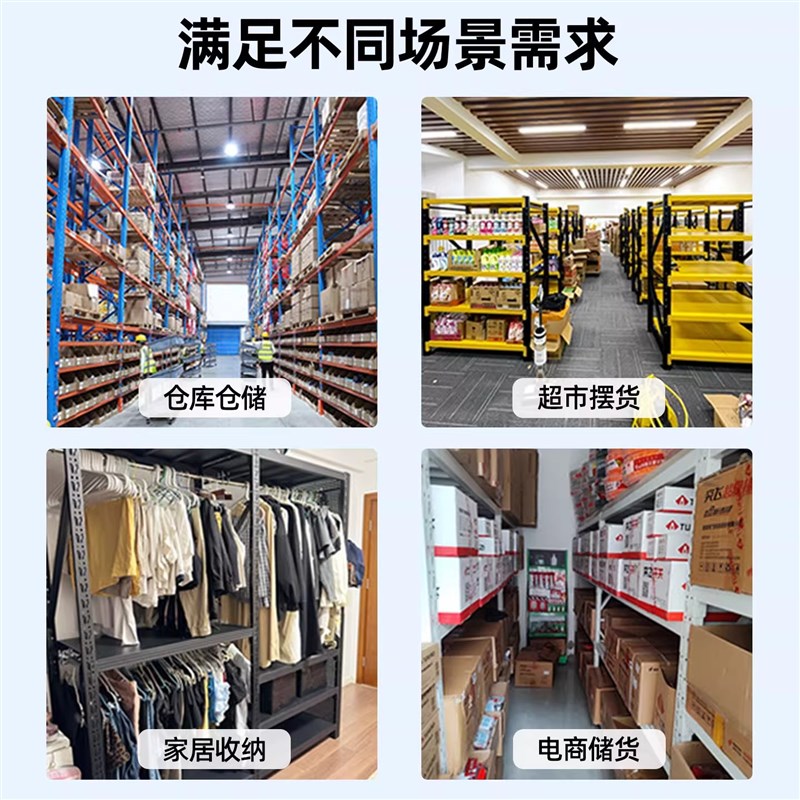 仓储货架厚重型加厚碳钢置物架仓库超市商用落地收纳架多层货物架