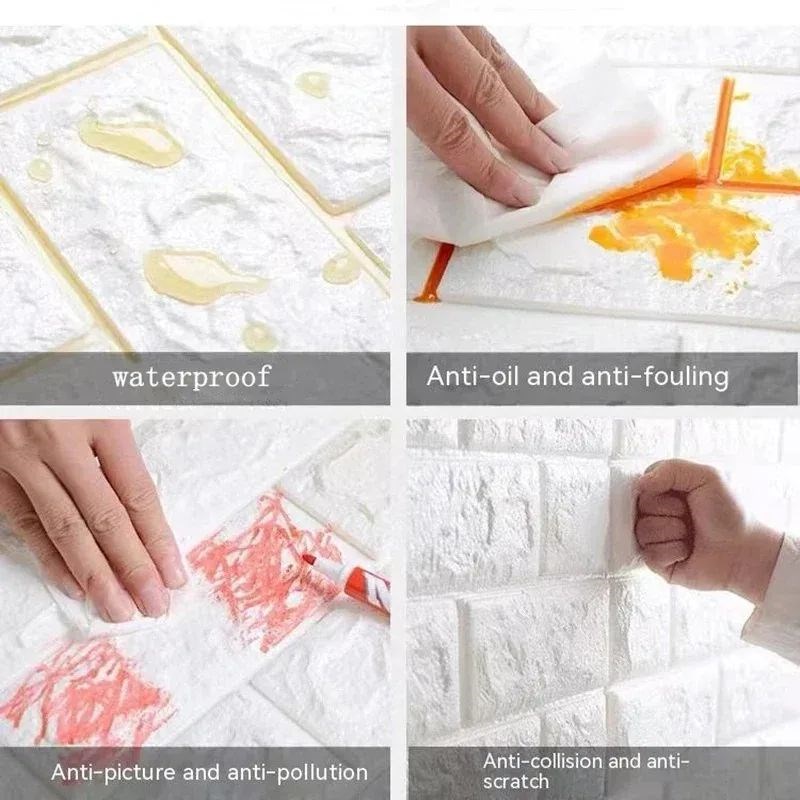 70cmx10m 3D Wallpaper Decoration Self-adhesive Antique Foam