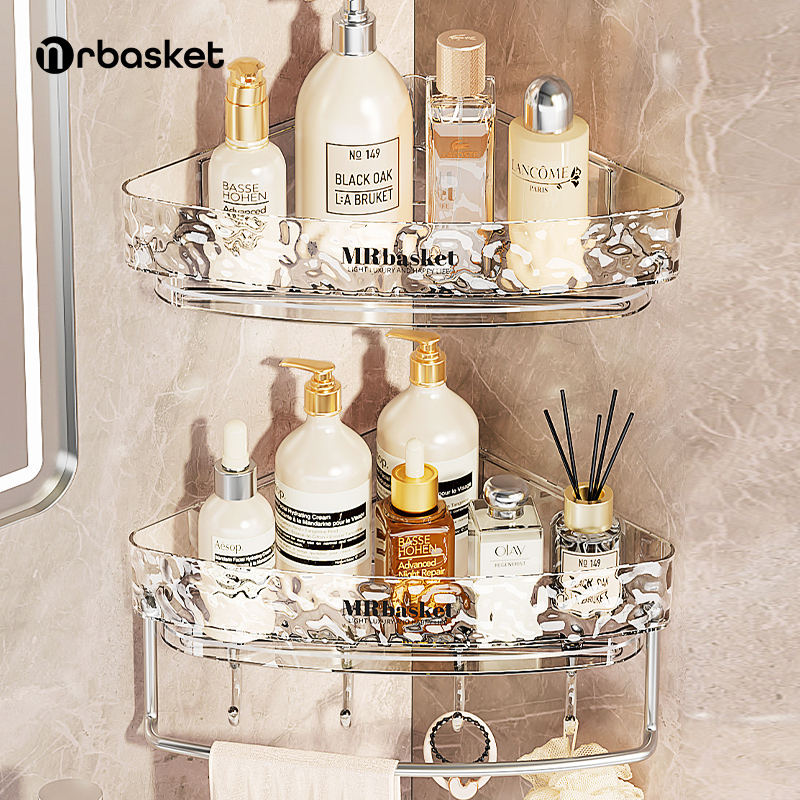 卫生间三b角置物架免打孔厕所架子洗手间浴室壁挂三脚架墙角收纳