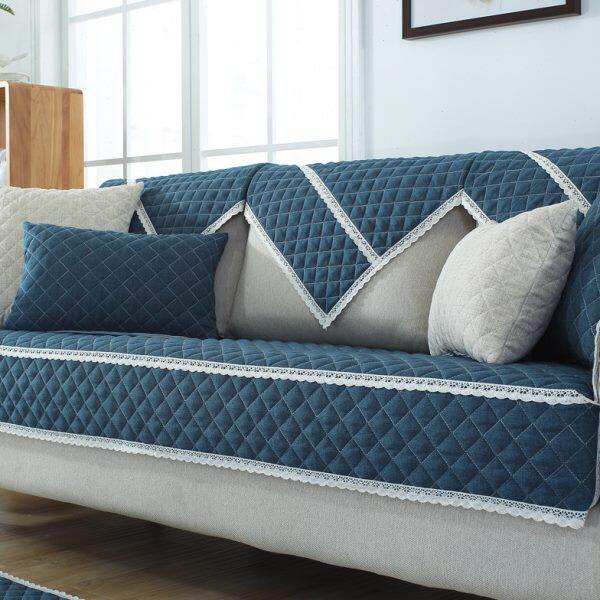 定做四季亚麻沙发垫四季通用布艺简约现代防滑坐垫沙发套巾罩欧式