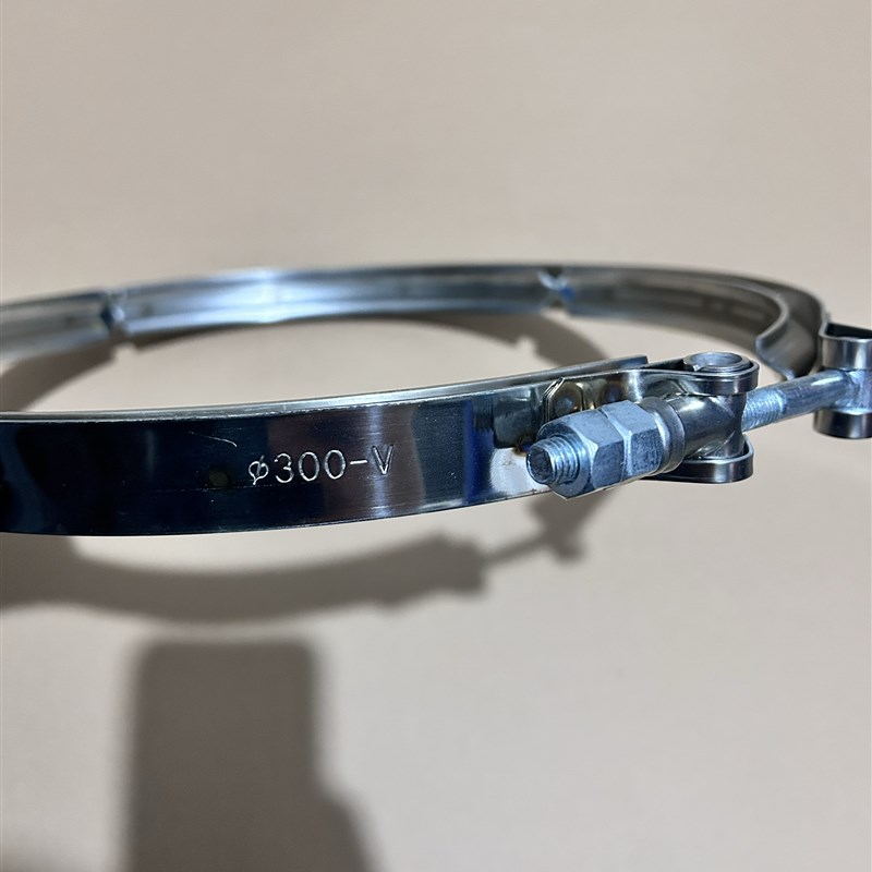 不锈钢双层加i厚排气管卡箍大口径带槽抱箍国五后处理喉箍