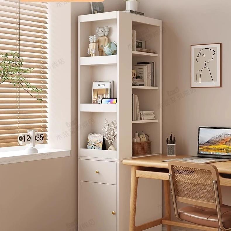 新款书架侧边夹缝书柜侧面抽拉床头柜客厅沙发边柜餐边柜展示收纳