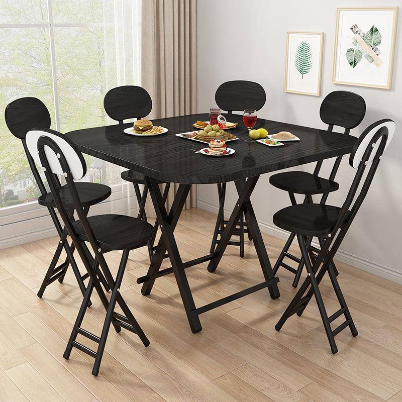 可折叠桌子简易出租屋餐桌家用便携式吃饭饭桌圆桌摆摊户外小方桌