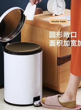 客厅垃圾桶家用不锈钢脚踏卫生桶跨境厨房卫生间垃圾桶trashcan