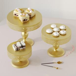 欧式铁艺蛋糕架套装婚庆甜品台摆件点心架酒会舞会道具冷餐蛋糕盘
