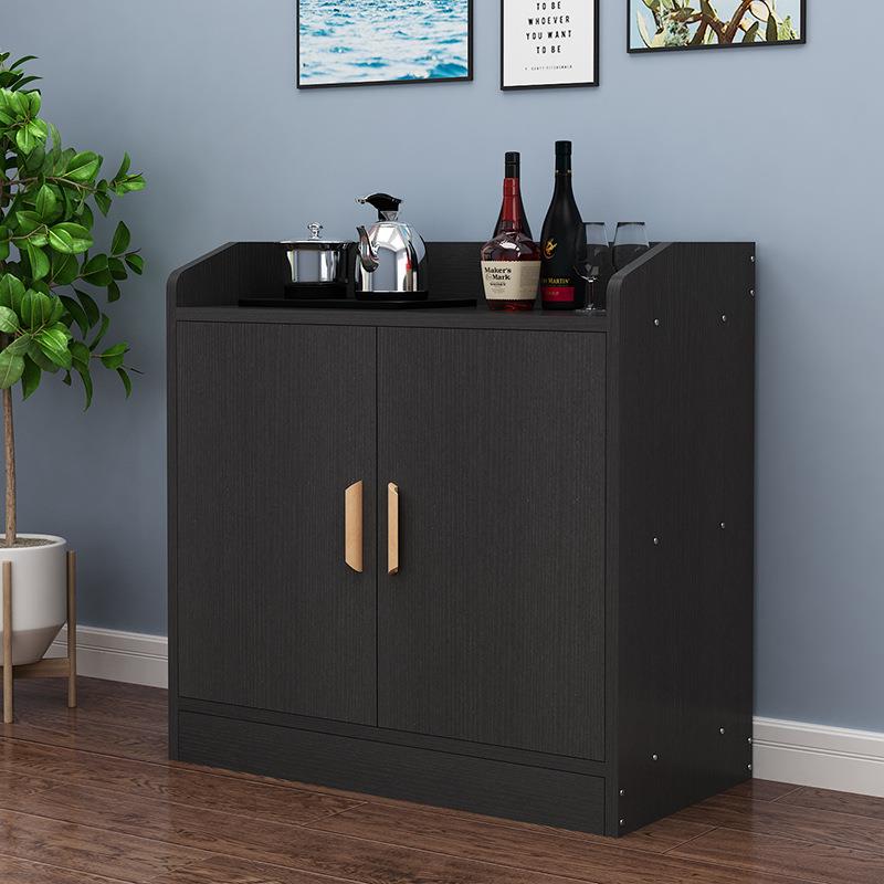 现代简约圆角茶水柜放水桶多功能储物柜子带门餐厅边桌边柜餐边柜