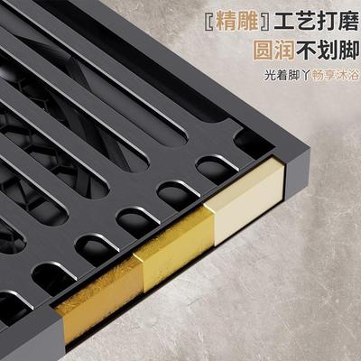 全铜地漏长条形潜水防臭地漏艇卫生间通用淋浴房加长大排量地漏芯