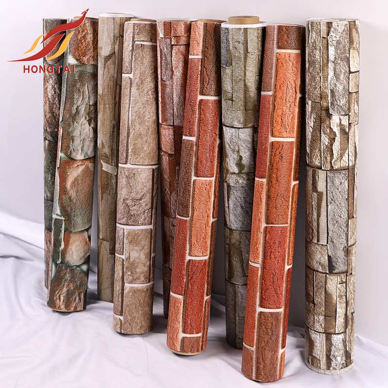 厂家 自粘壁纸防潮墙纸加厚3d立体砖纹网红砖墙贴纸背景墙纸