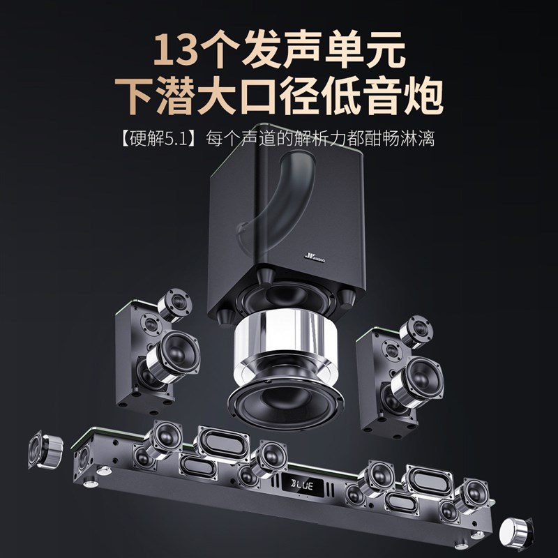 适用万音A18全景声回音壁电视音响5.1杜比家庭影院套装7.1无线K歌