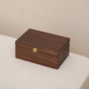 黑胡桃木桌面金豆收纳盒金条10g20g储物盒长方形纪念币收藏盒送礼