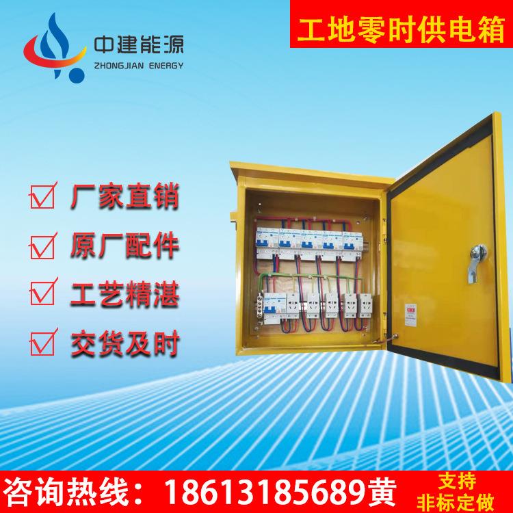 工地明装动力配电基业成套直流电源柜双电源带漏保移动小电箱