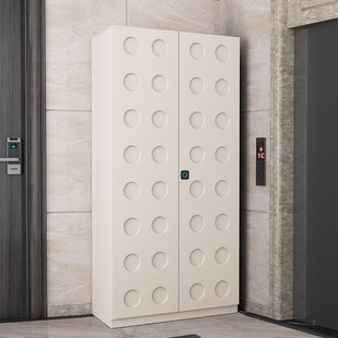 门口鞋柜带锁家用楼道密码锁室外过道电梯口走廊门外柜可锁定制高