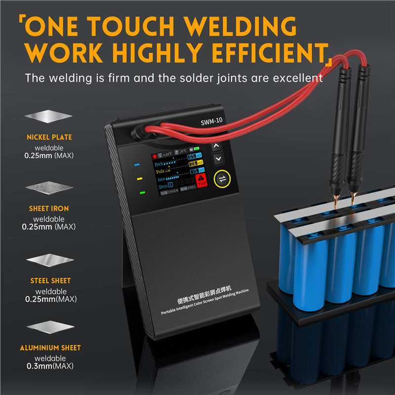 FNIRSI 便携点焊机专业手持式小型18650手机锂电池镍片碰电焊头