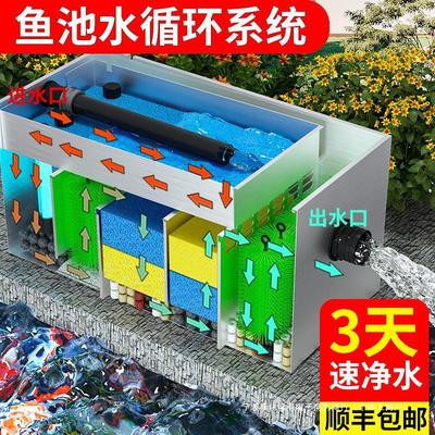 鱼池过滤器水循环系统养鱼循环水系统大型水池净水设备过滤装置箱