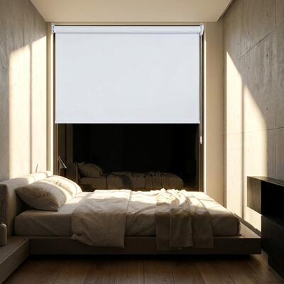 JSL Chain Roller Blind White Coated Blackout Sun Block