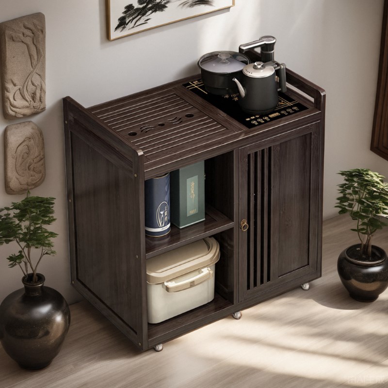 可移动边几客厅2024新款小茶桌多功能茶车烧水壶一体茶Y水柜小推