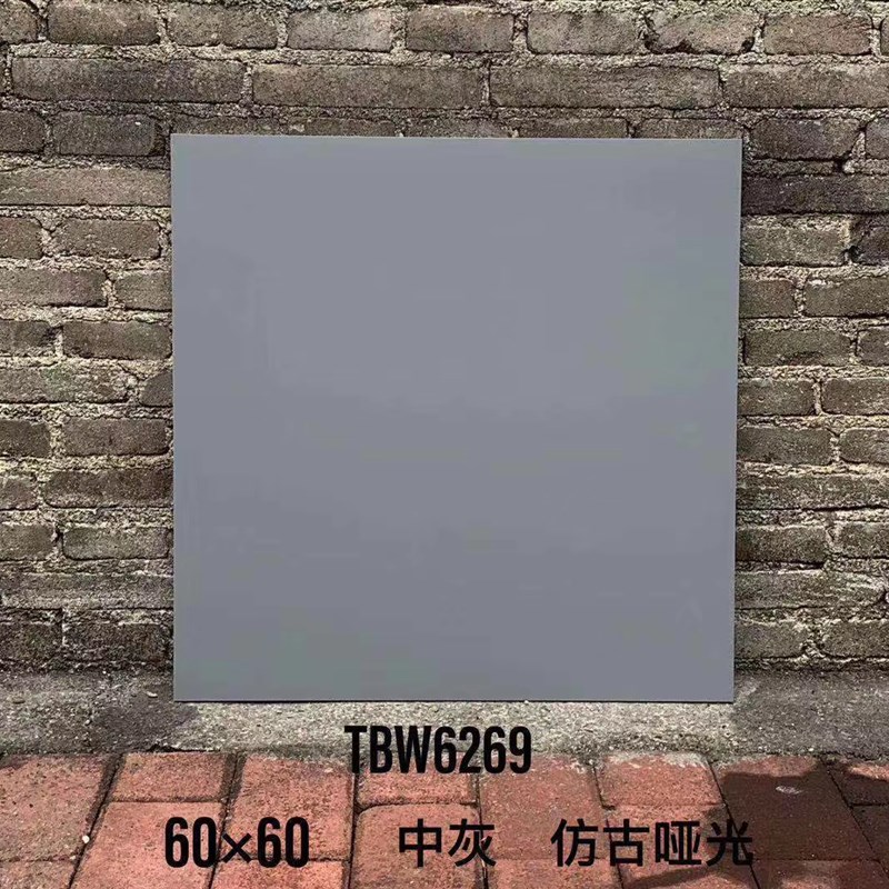 纯色全瓷红橙黄绿蓝紫黑白灰600*600瓷砖哑光U棕色咖啡色地砖