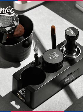 式1布粉压座工具器c压咖啡5B粉底意收纳填压/oin58mm锤粉三件套o