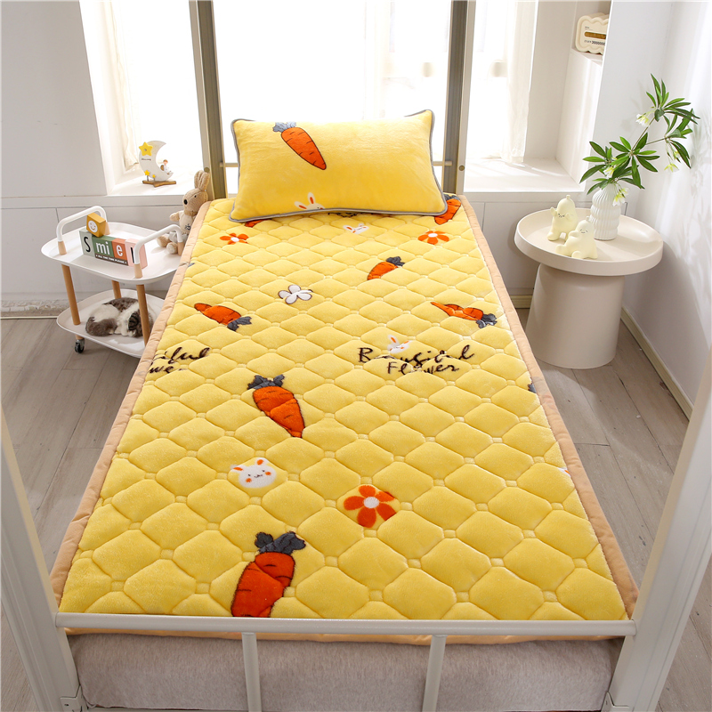 A类加厚抗菌牛奶绒牀垫宿舍学生单E人大学专用上下铺褥子铺牀毛毯