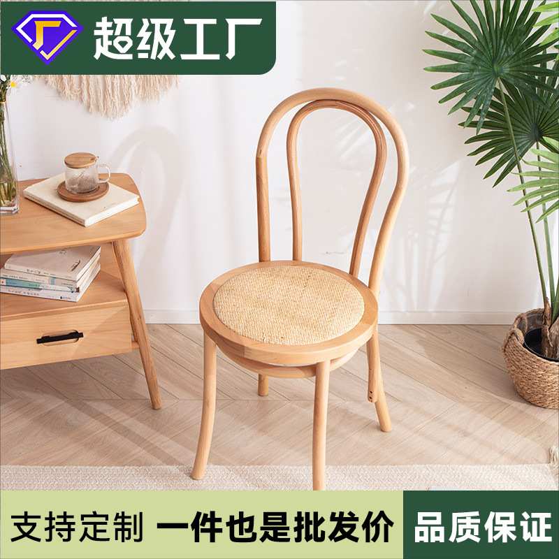 曲木餐椅thonet椅法式复古椅子做旧实木餐椅美式餐椅桑纳索耐特椅