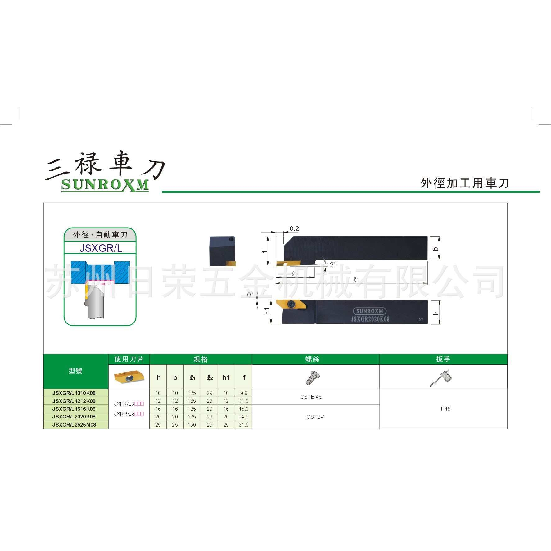 数控车刀外径用车刀JSXGR/L1010K08，价格拍前询