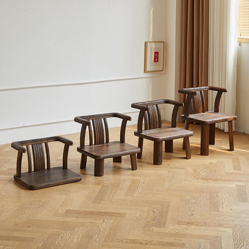 中式实木小椅子矮椅子小凳子家用靠背扶手椅阳台休闲茶几椅小新品