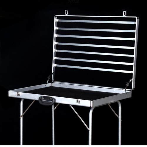 多功能可折叠摆摊箱夜市摆摊地摊箱首饰箱饰品展示架桌铝箱厂批ZM