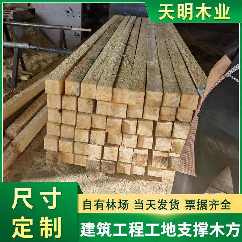 供应工地木方铁杉松木木方工程白松花旗松工地木方