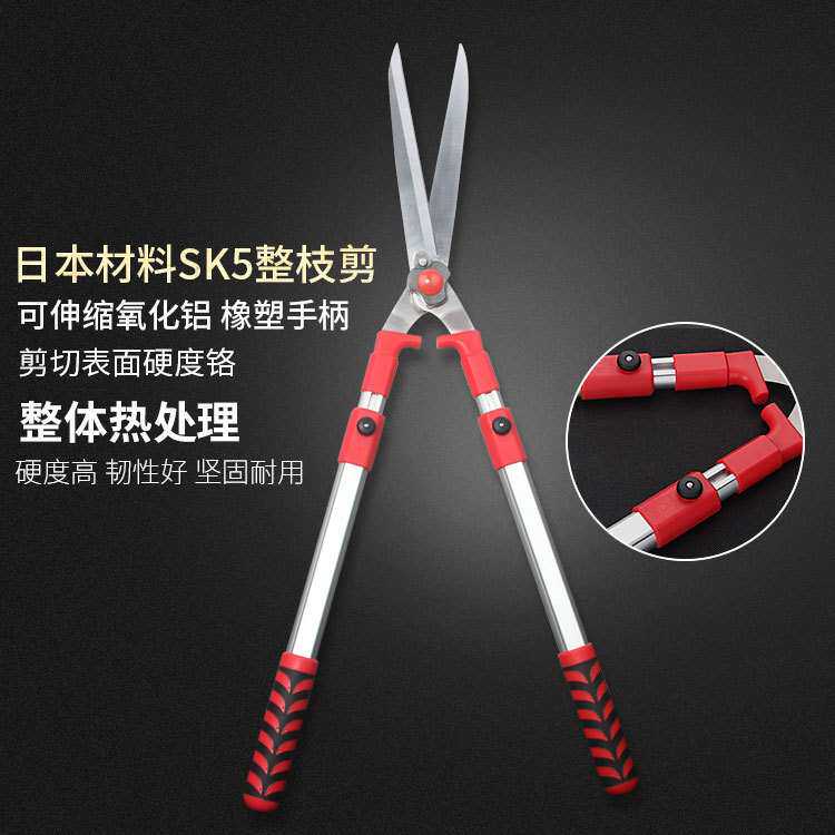 现货园艺工具伸缩草坪剪 花剪修枝大剪刀修剪花木果树枝绿篱剪子