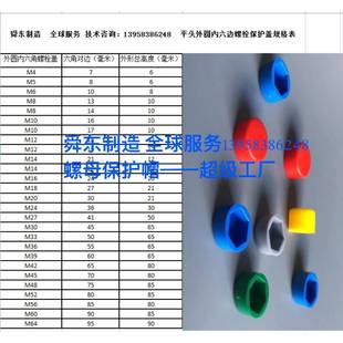 六角螺丝保护套六角螺栓螺母保护帽基础螺栓保护罩螺母胶壳