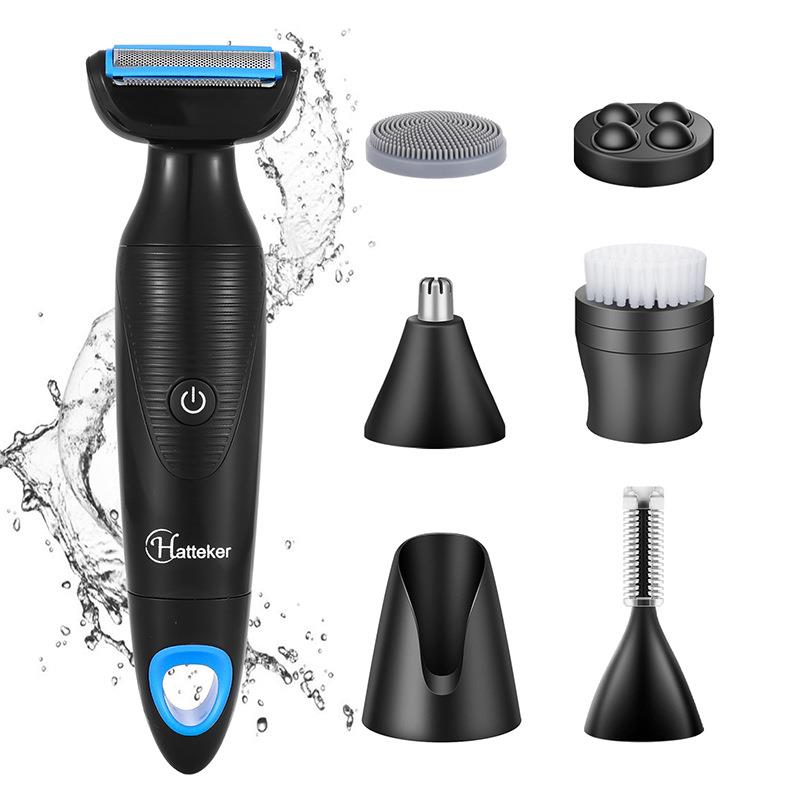 六合一剃毛器便携式USB充电脱毛器鼻毛器洗脸仪套装