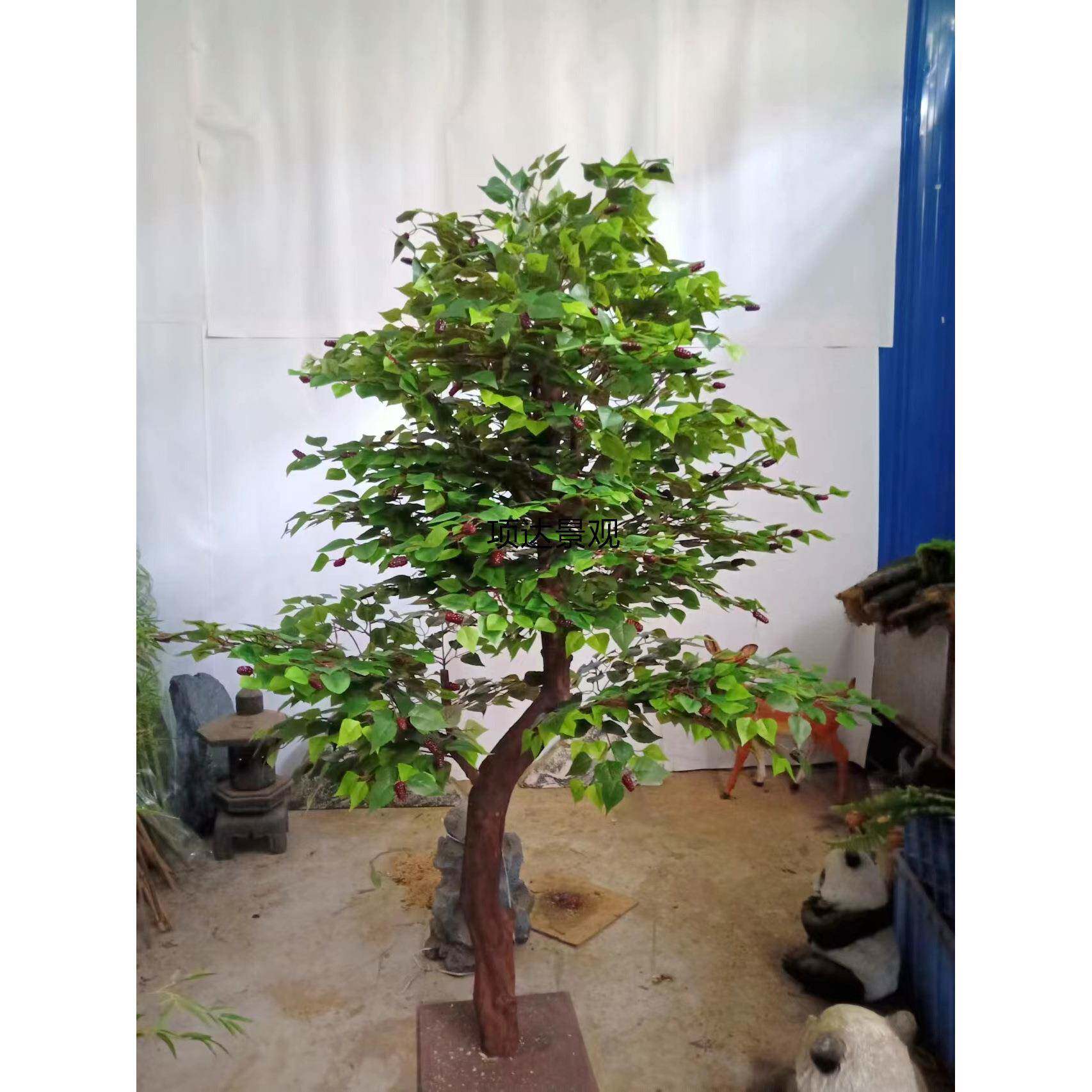 仿真桑树桑葚树人造假水果树田园风农家乐超市落地景观装饰摆件