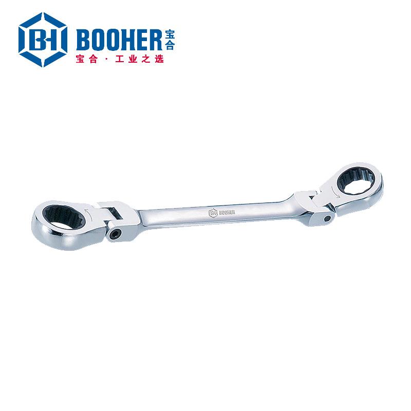 宝合Booher180°活头双梅花棘轮扳手8x10MM棘轮扳手快脱扳手