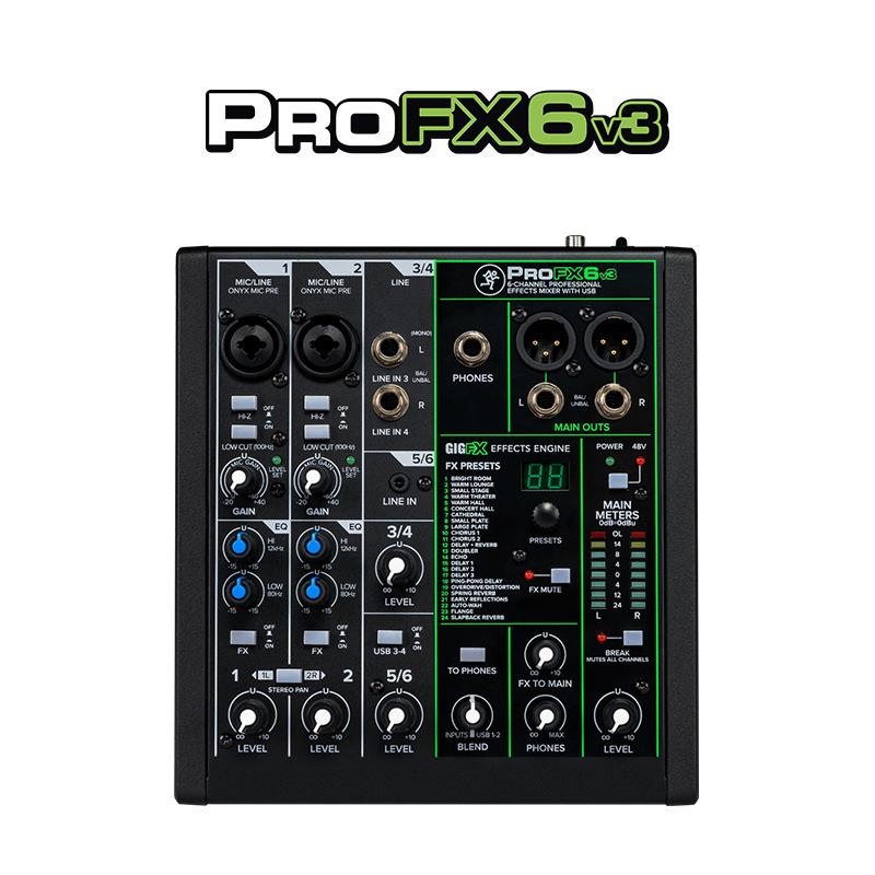 美奇RUNNINGMAN调音台ProFX6v3调音台支持直播K歌效果器带声卡