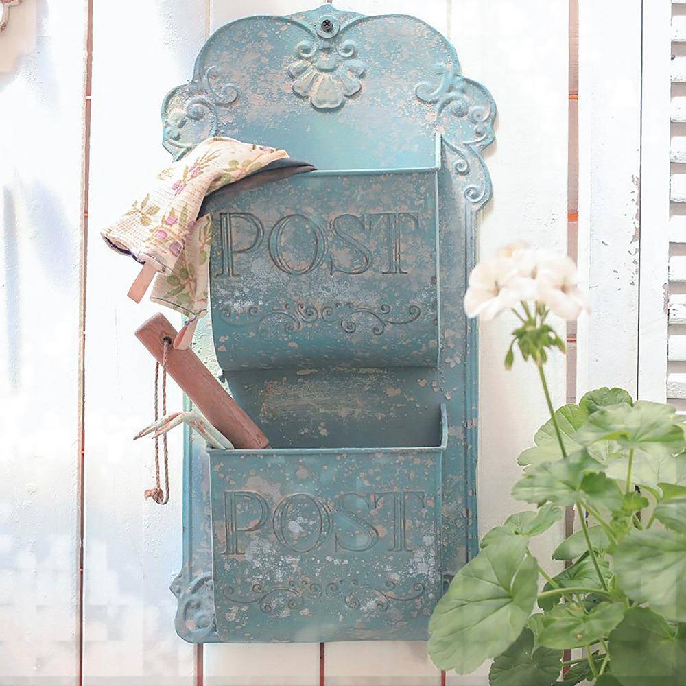 铁艺壁挂收纳欧式邮箱复古装饰品花园整理工具挂件信箱壁饰批