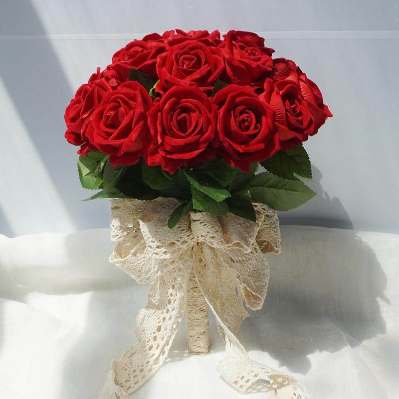 欧美仿真新娘手捧花玫瑰婚庆用品简约风格布艺绢花婚庆道具假花,鲜花速递/花卉仿真/绿植园艺,其它园艺用品,淘宝优惠券,粉丝福利购,淘宝优惠卷