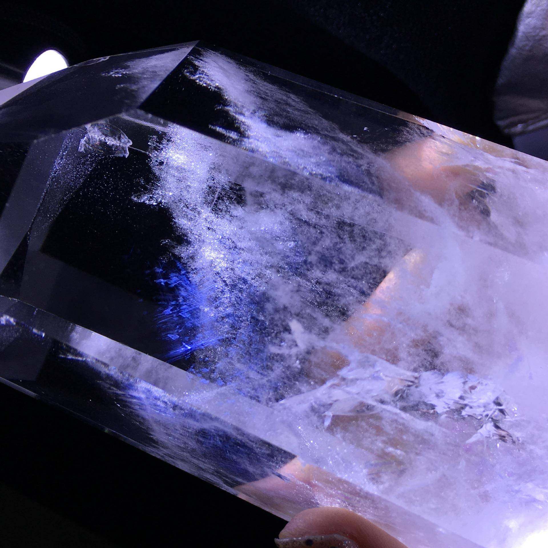 厂家直销天然带蓝针白水晶柱摆件水晶原石打磨能量石单尖柱摆件,鲜花速递/花卉仿真/绿植园艺,其它园艺用品,淘宝优惠券,粉丝福利购,淘宝优惠卷