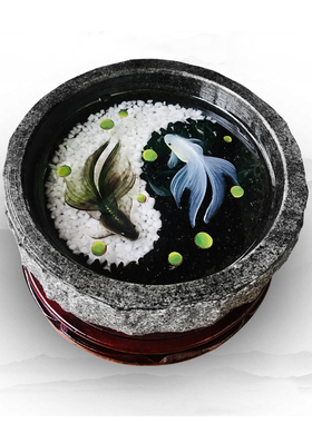 风生水起金鱼办公l桌摆件领导老板长辈办公室装饰开业礼物高档创