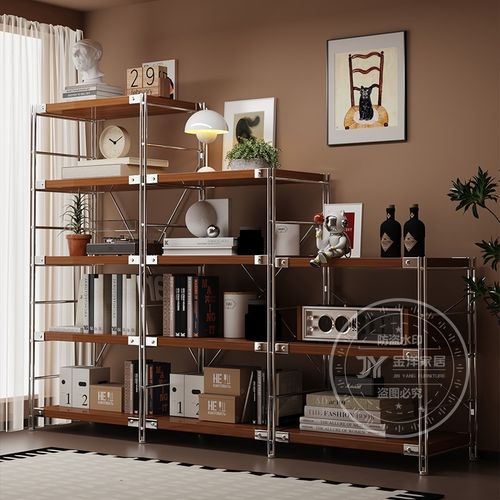 日式置物架落地光k轴收纳架家用多层书架厨房阳台储物架组合架货