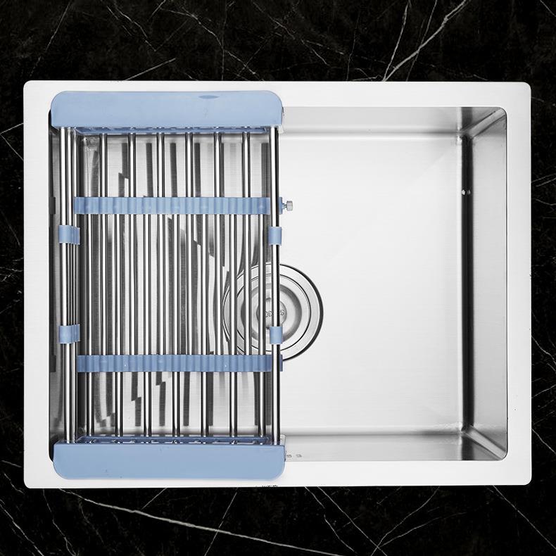 厂家不锈钢厨房手工拉丝单水槽4540台下星盆304加厚洗碗盆