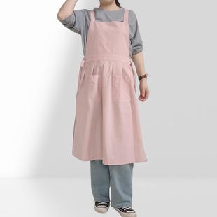 定制logo日韩欧美风工作衣花店家居家庭主妇厨房轻薄围裙