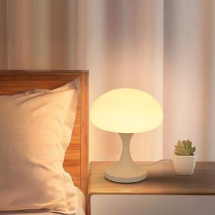 水母台灯氛围灯客厅复古装 饰高级感奶油风护眼充电卧室床头小夜灯